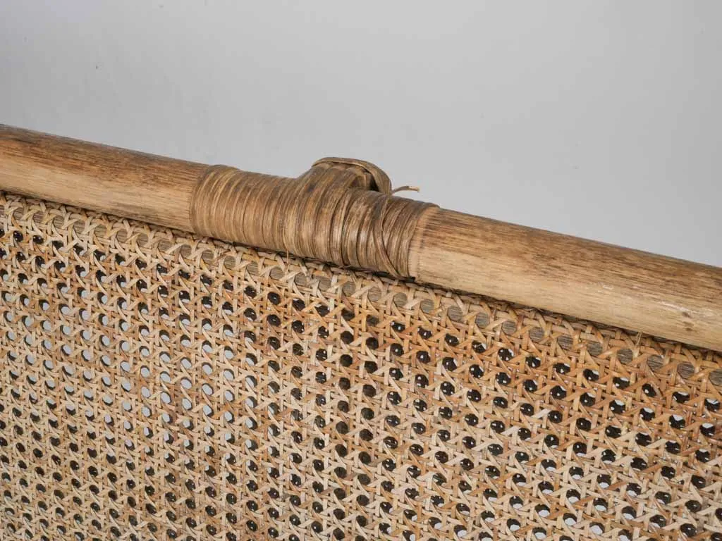 1970s French Cane & Wicker Settee - 3 seat