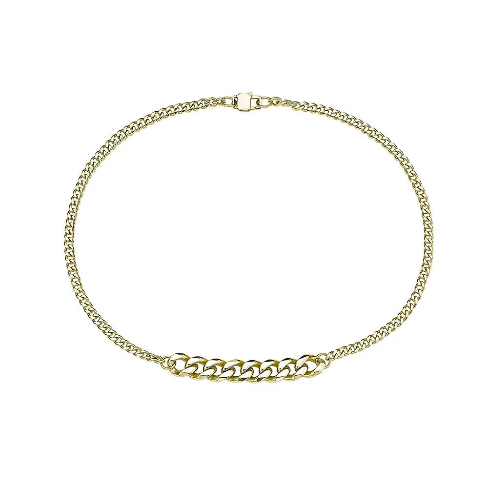 2 SIZES MIAMI CUBAN LINK ( 4 MM   9MM ) STAINLESS STEEL CHOKER STACKEABLE NECKLACE