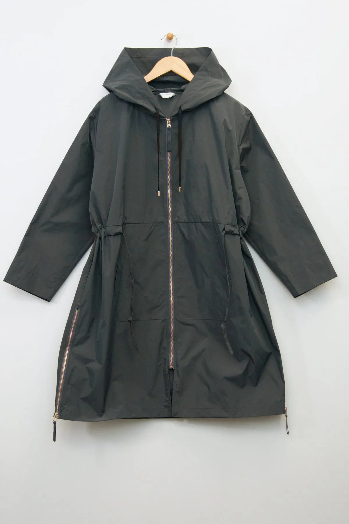 33" Hooded Straight Rain Coat