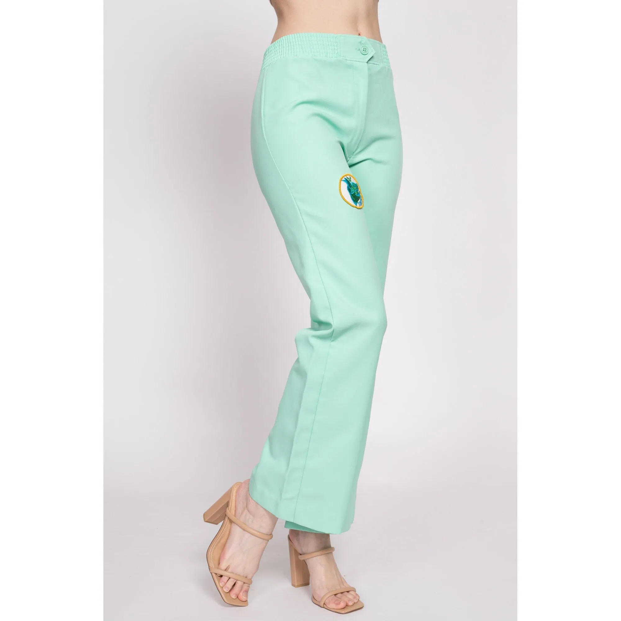 70s Taurus Patch High Waisted Pants - Small to Petite Medium