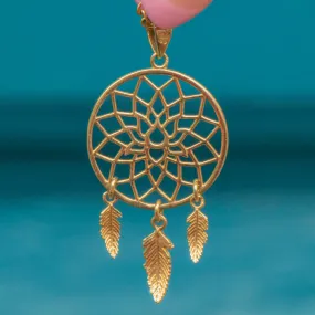 9ct Gold Dreamcatcher Pendant