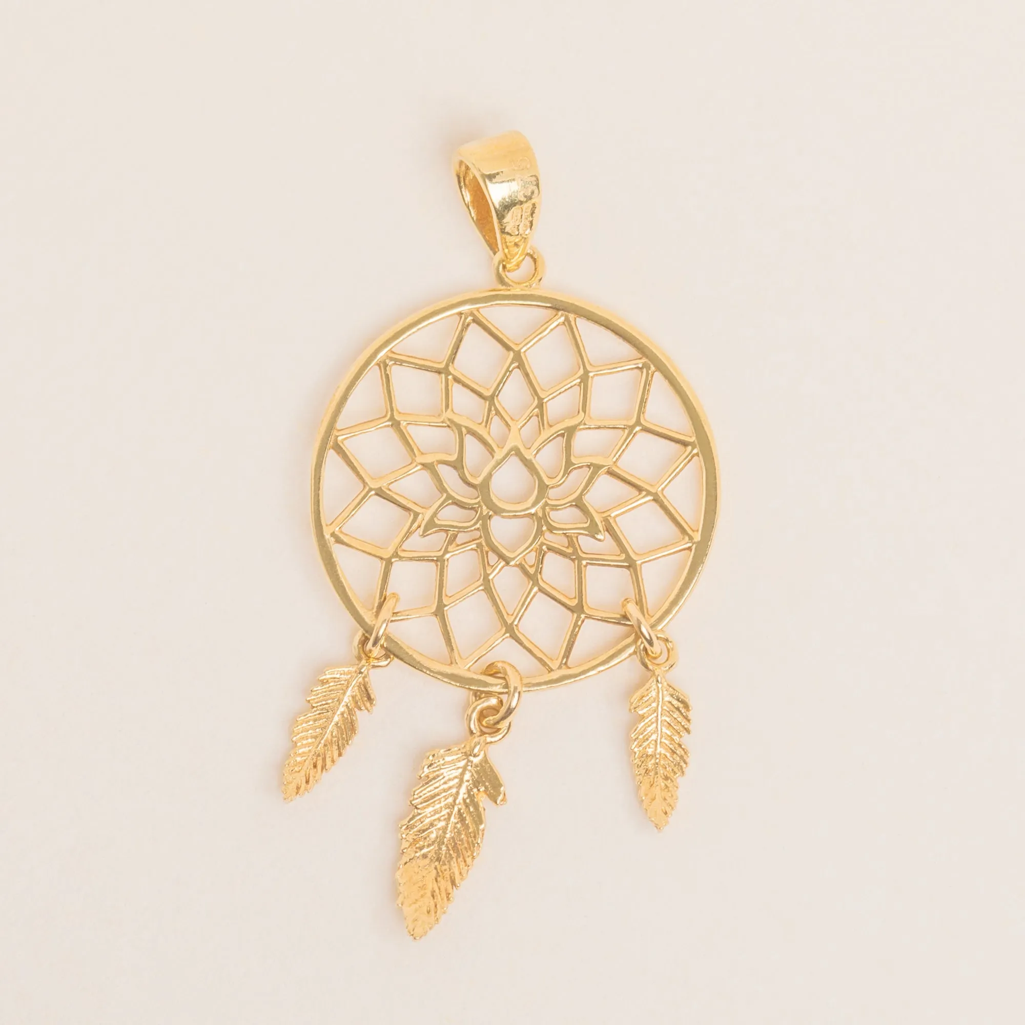 9ct Gold Dreamcatcher Pendant