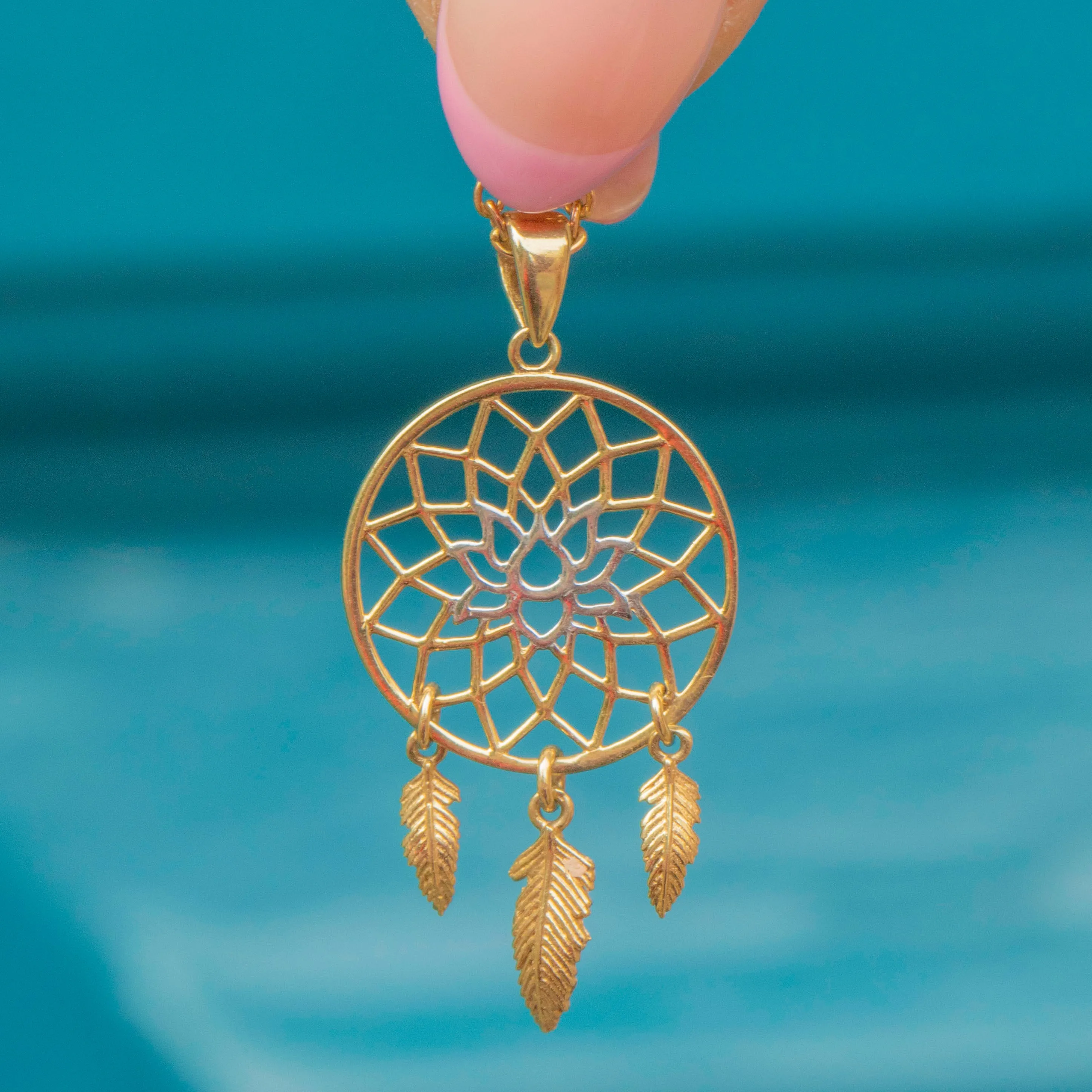 9ct Gold Dreamcatcher Pendant