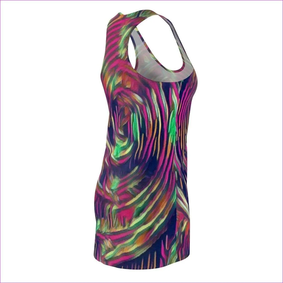 Abstract Swirl Cut & Sew Womens Racerback Dress Voluptuous ( ) Size- Ships from The US