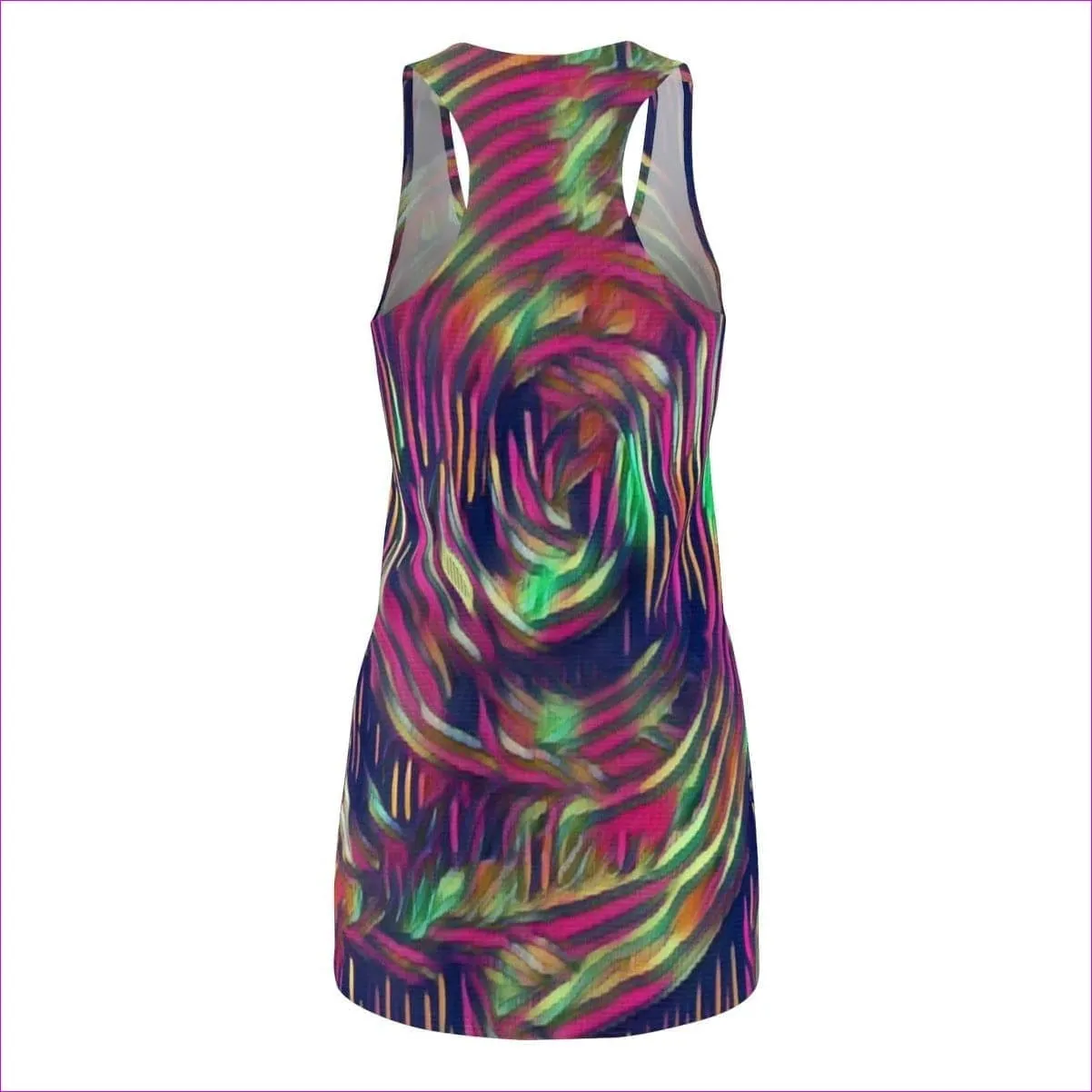 Abstract Swirl Cut & Sew Womens Racerback Dress Voluptuous ( ) Size- Ships from The US