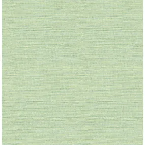 Agave Imitation Grasscloth Wallpaper in Green from the Pacifica Collection