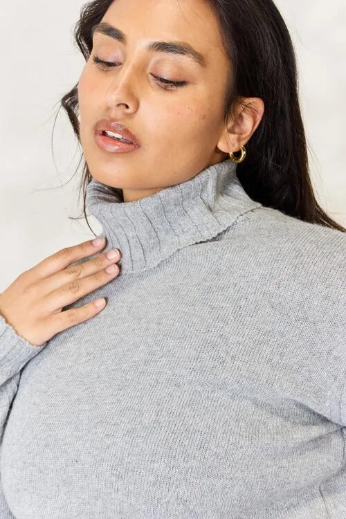 Alexandra Turtleneck Slit Sweater