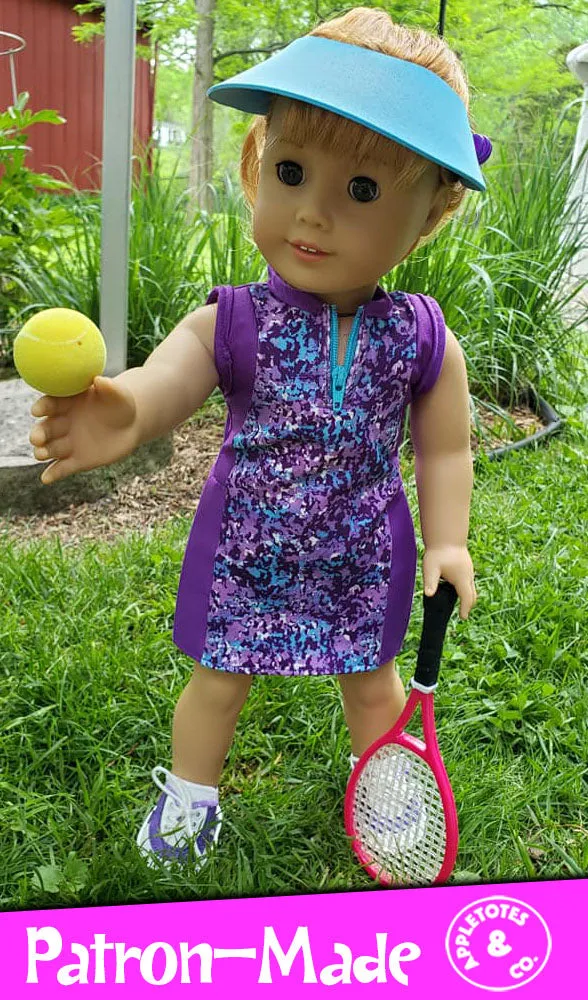 Annika Sports Dress Sewing Pattern for 18 Inch Dolls