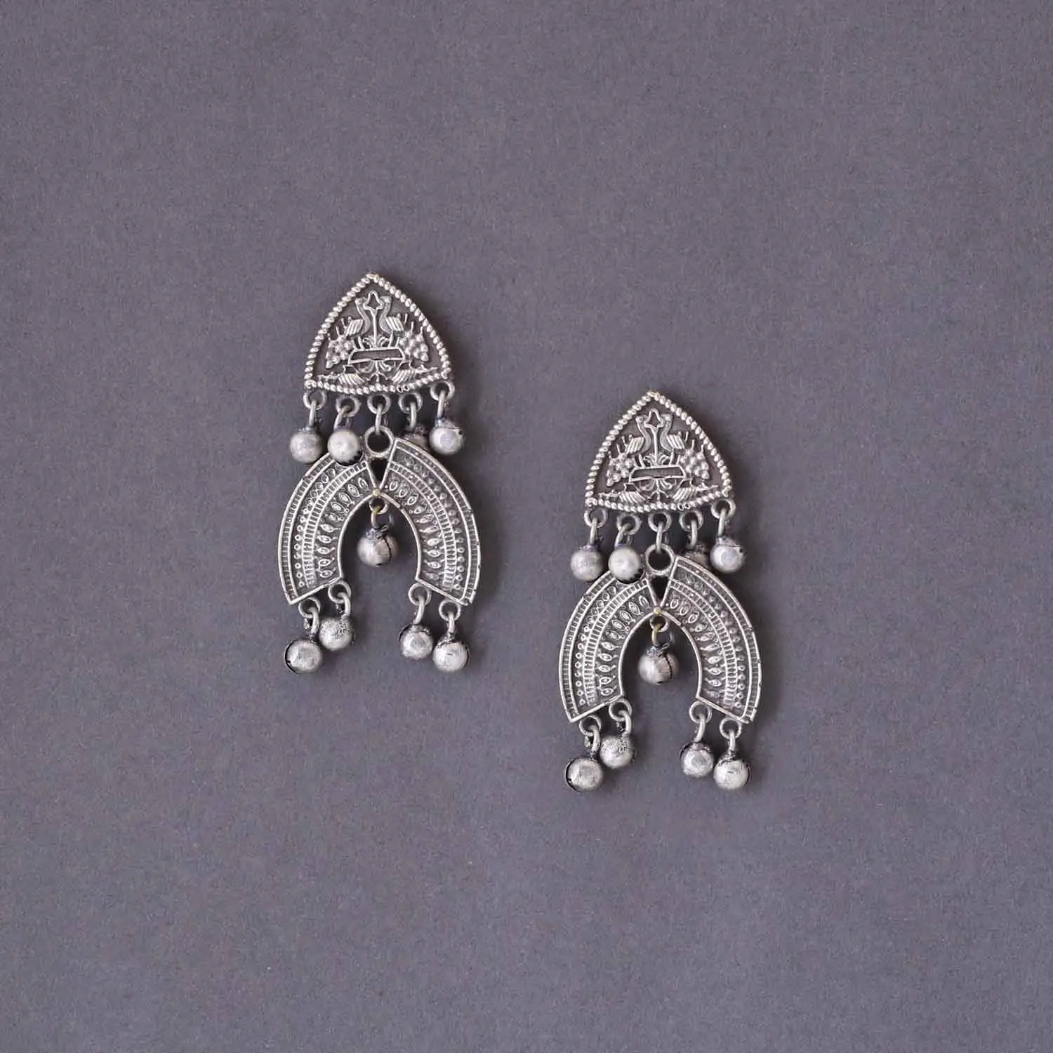 Antique Jivita Oxidised Danglers