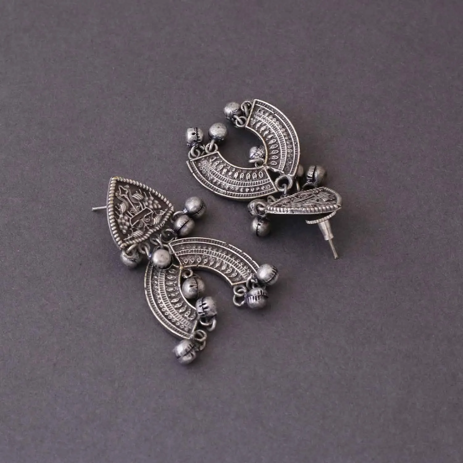 Antique Jivita Oxidised Danglers