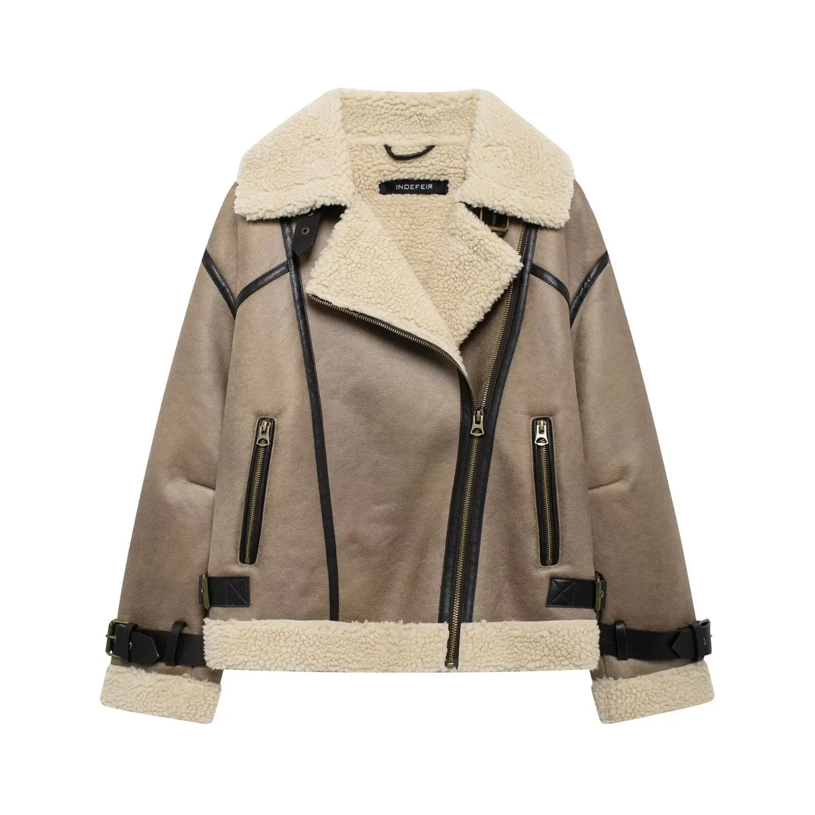 Aviator Chic Shearling Jacket