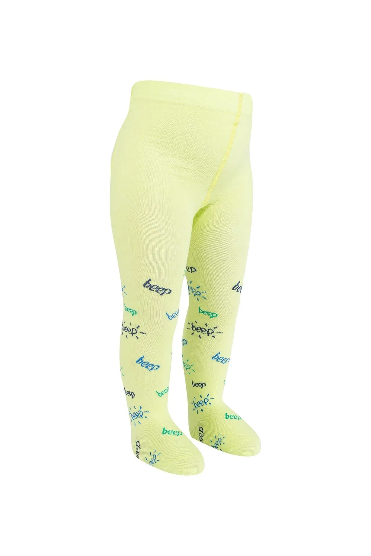 Baby Boy Tights Green 'Beep' (3-6mths)