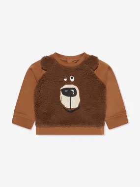 Baby Boys Bear Sweatshirt in Brown