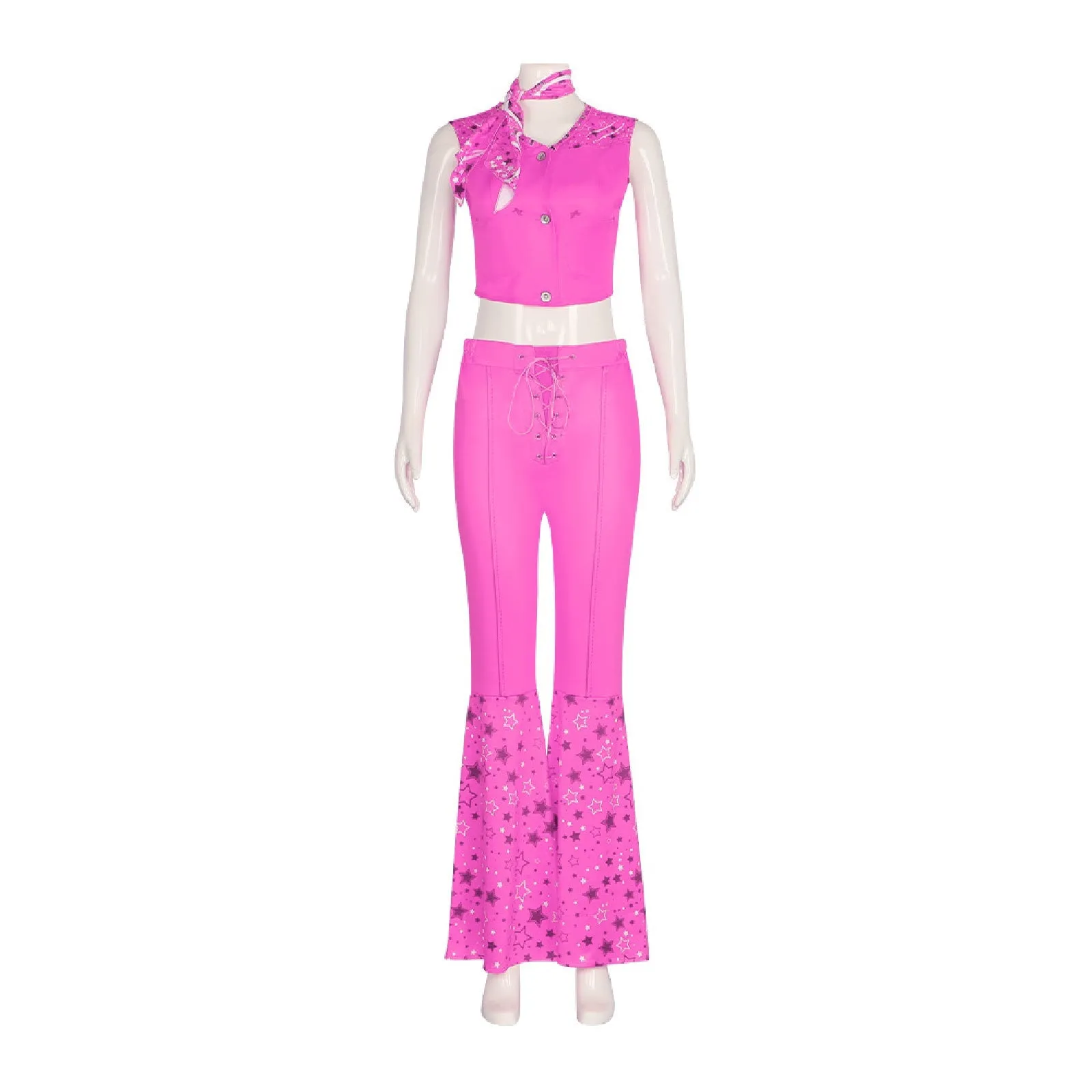 Barbie Pink Cosplay Set Retro Disco Outfit for Women