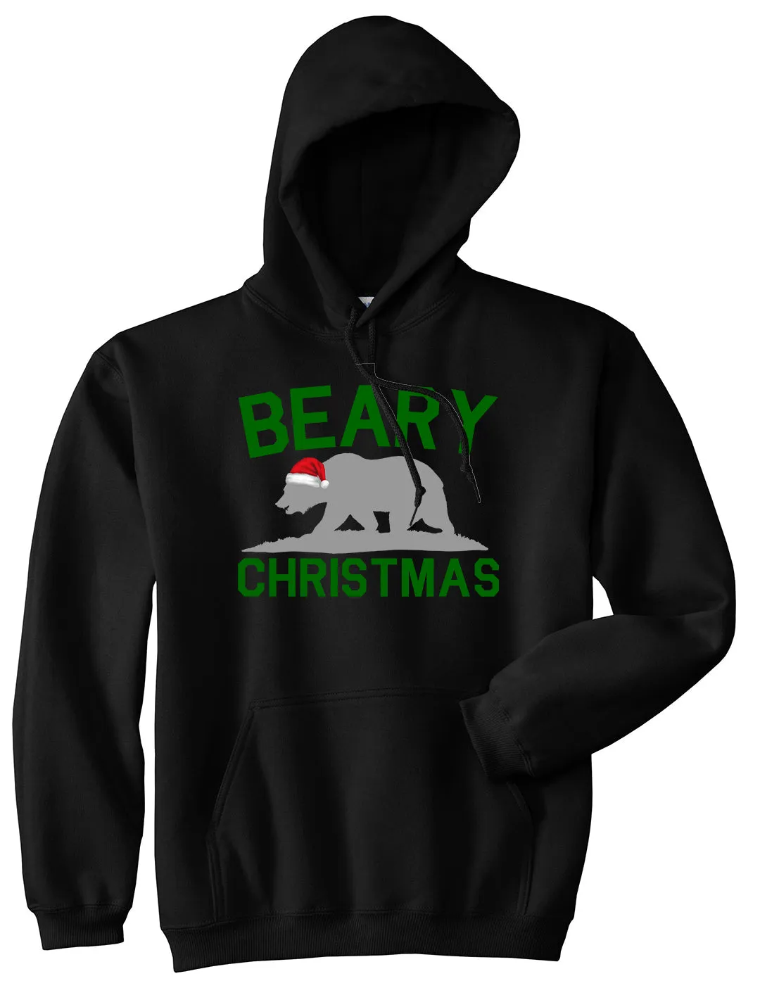 Beary Christmas California Bear funny Mens Pullover Hoodie