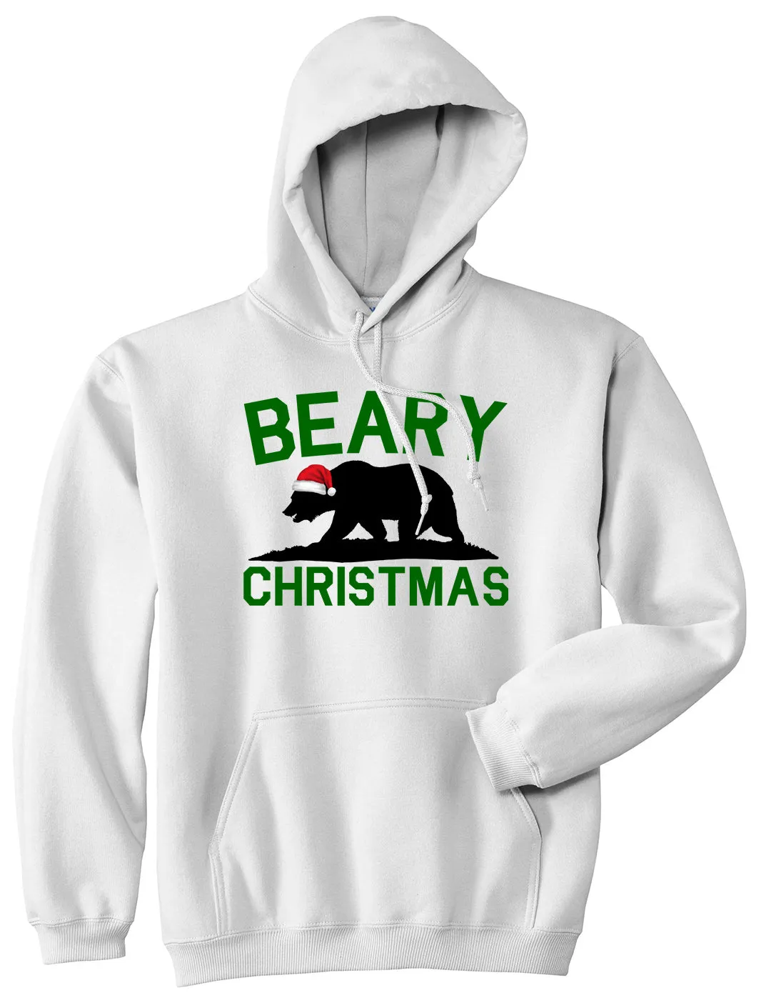 Beary Christmas California Bear funny Mens Pullover Hoodie