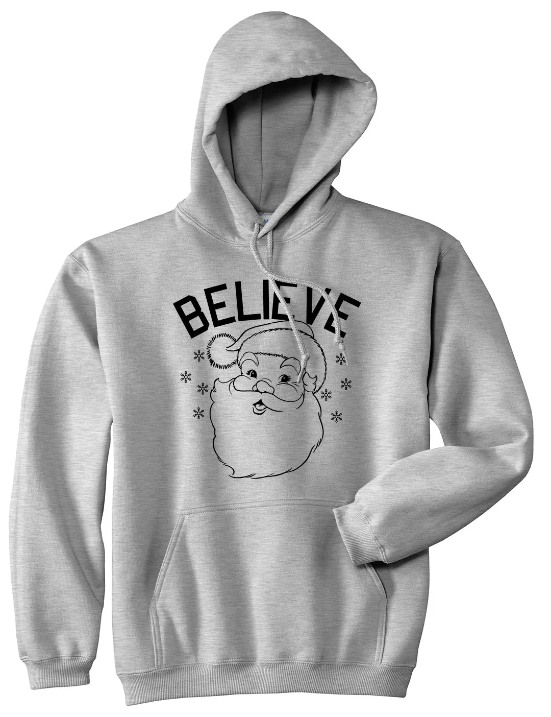 Believe In Santa Christmas Mens Pullover Hoodie