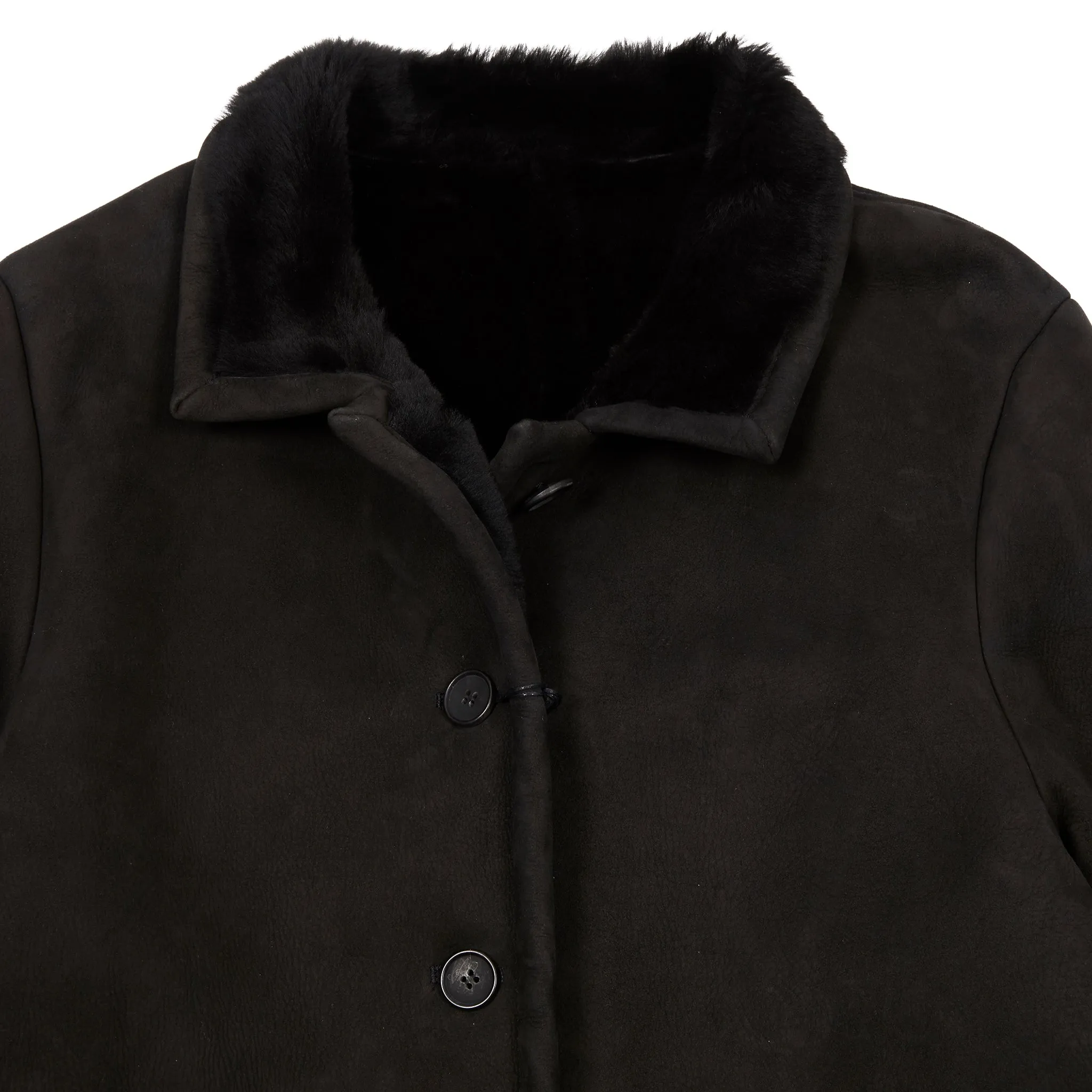 Bergfabel Women's Shearling Jacket in Black