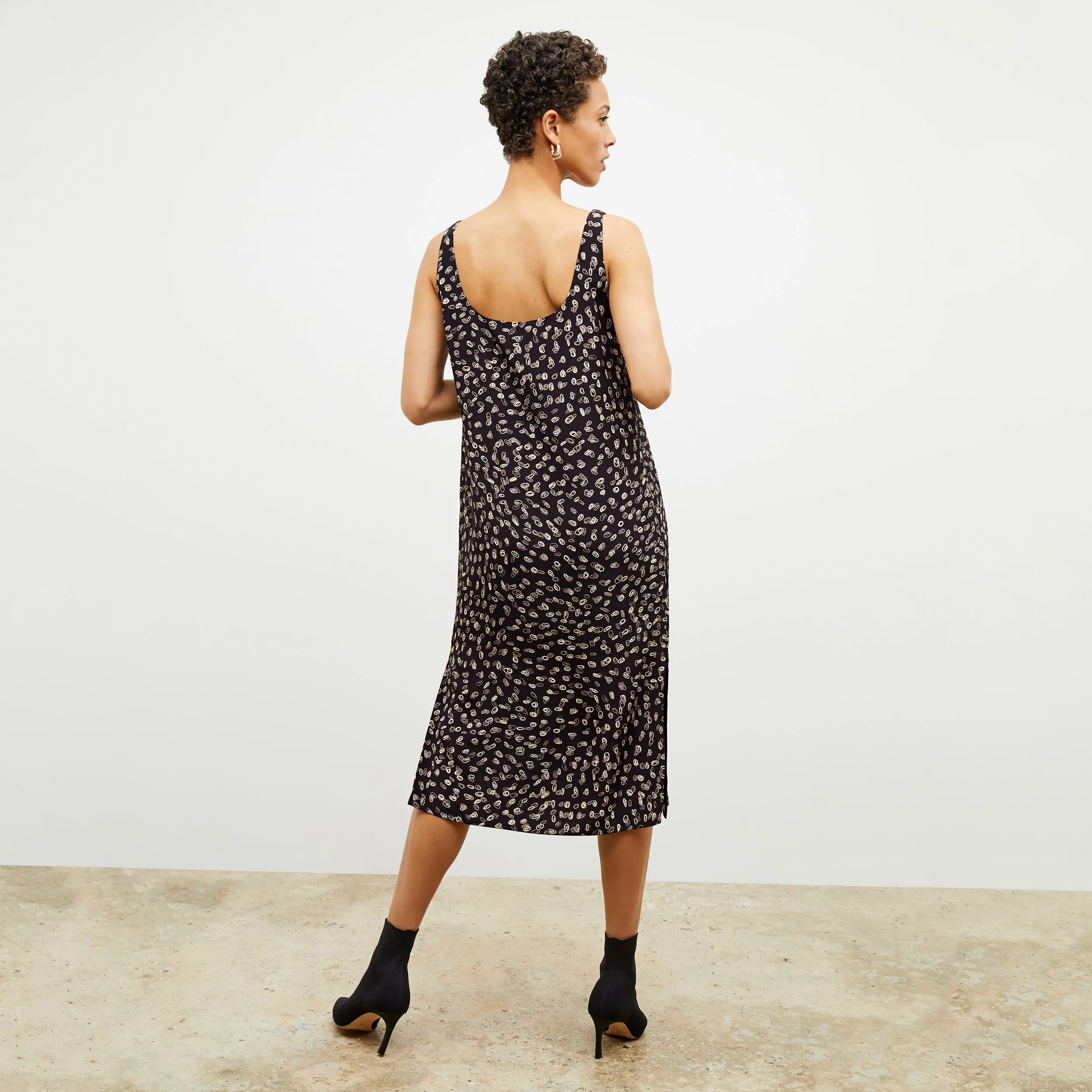 Bevin Dress - Washable Silk :: Spin Dot