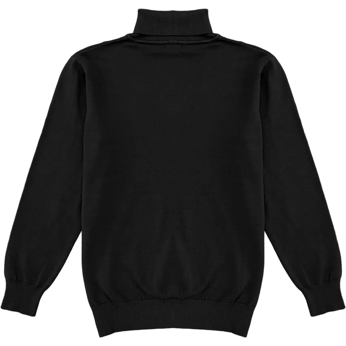 Black Mens Long Sleeve Knit Turtleneck Sweater