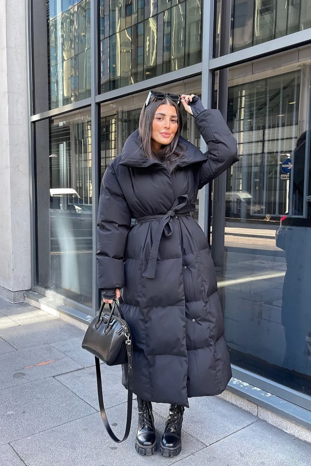 Blossom Black long duvet puffer coat