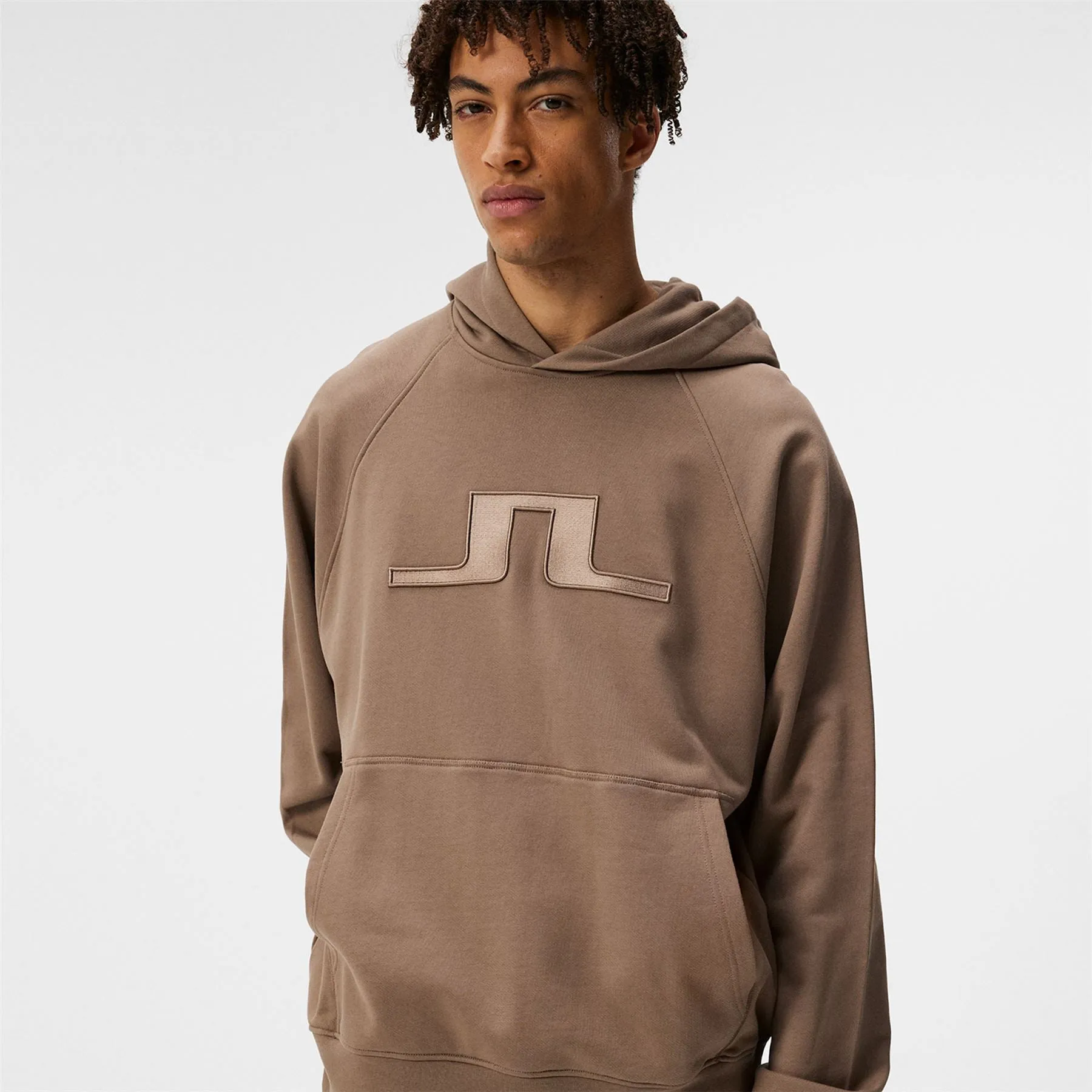 Callan Relaxed Fit Cotton Jersey Bridge Hoodie Walnut - SS24