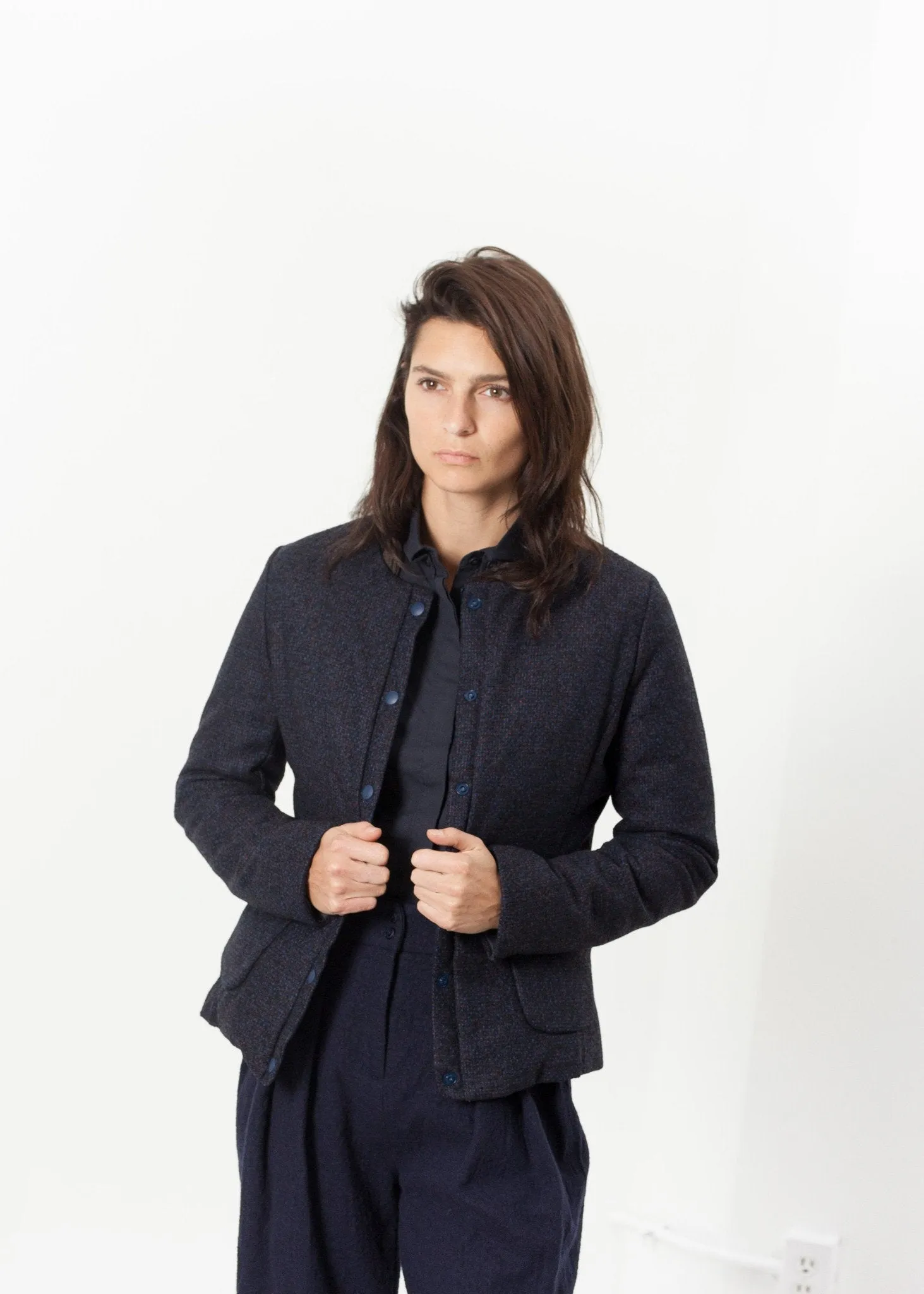 Camelia Reversible Jacket in Navy/Blue