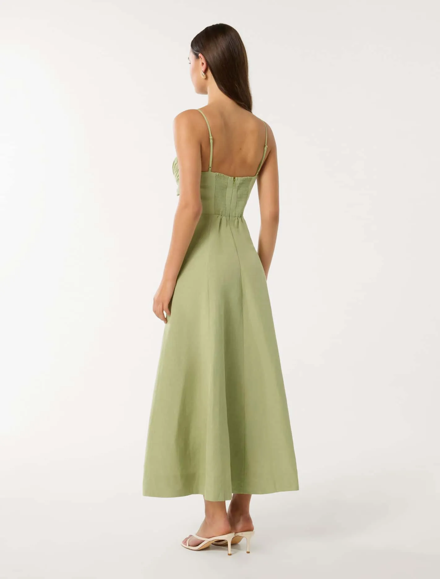 Camilla Strappy Ruched Midi Dress