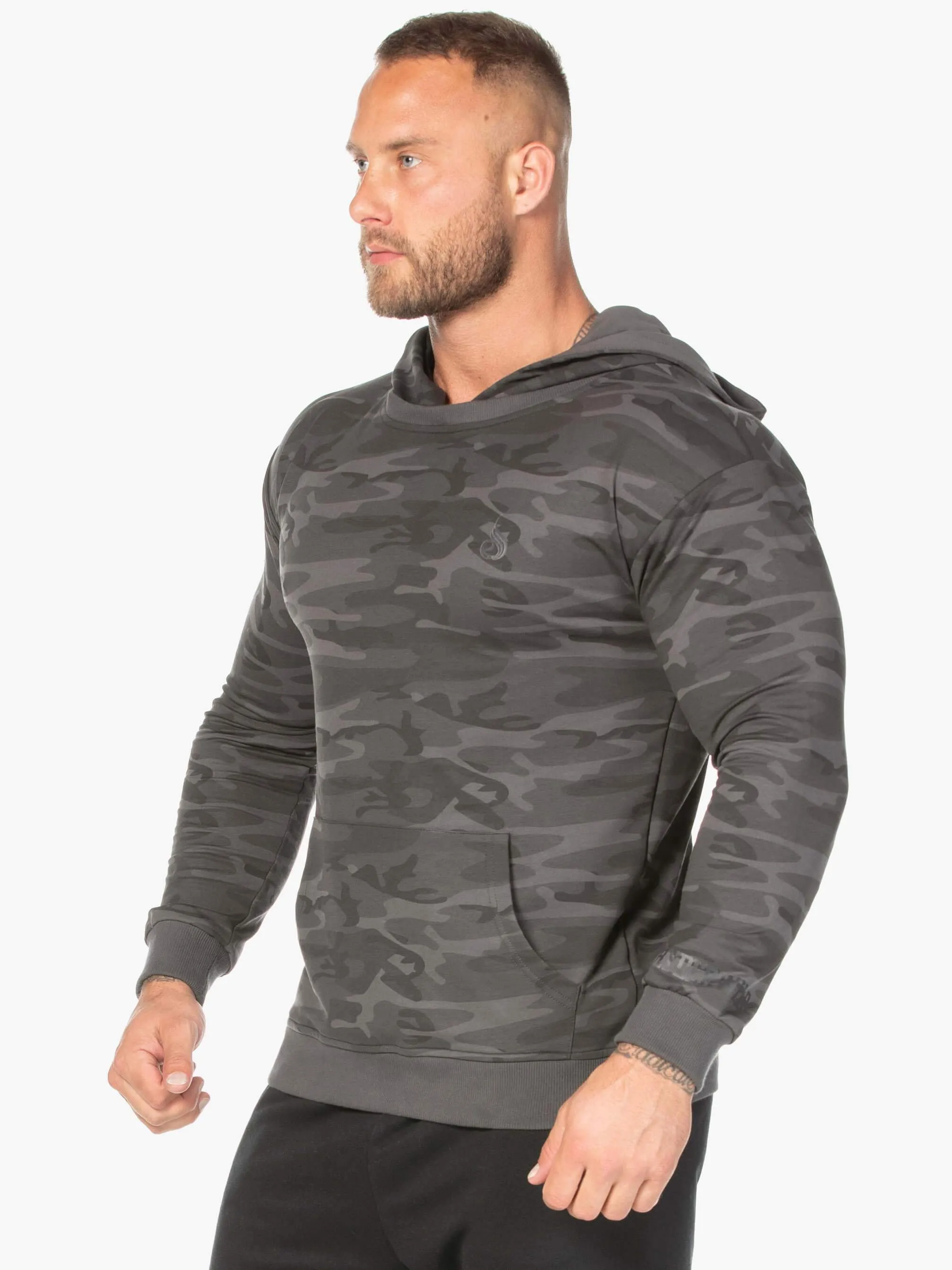 Camo Pullover Hoodie - Black Camo