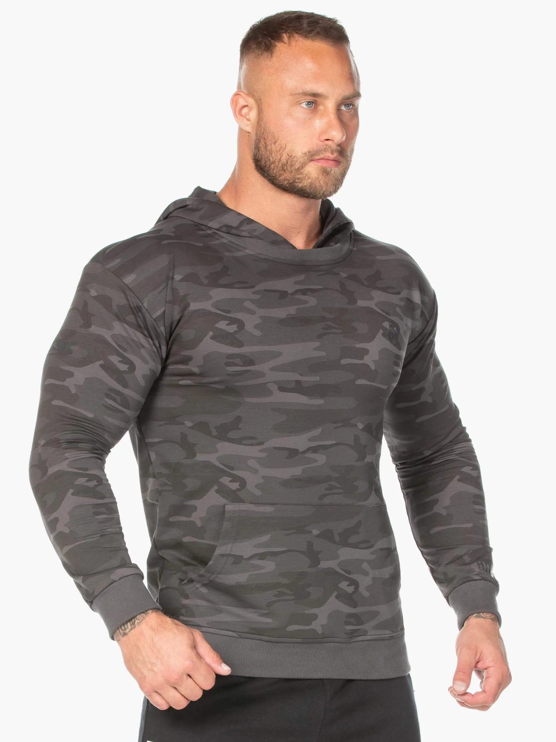 Camo Pullover Hoodie - Black Camo