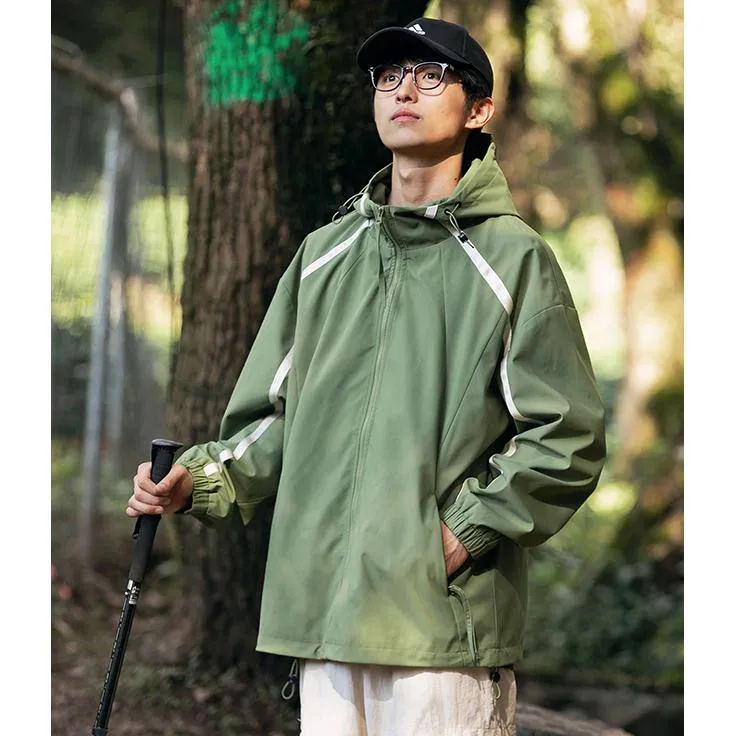 Camping Outdoor Windproof Raincoat Hooded Jacket