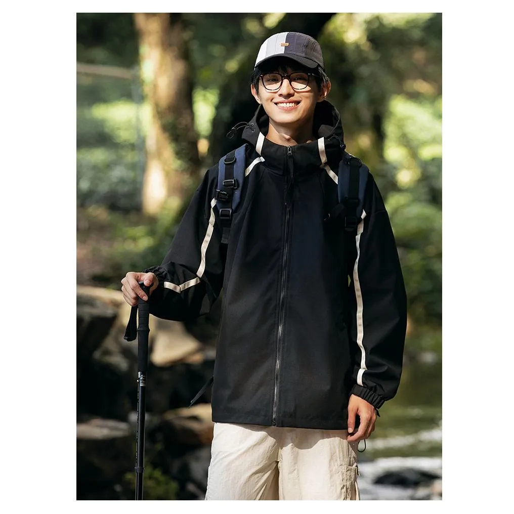 Camping Outdoor Windproof Raincoat Hooded Jacket