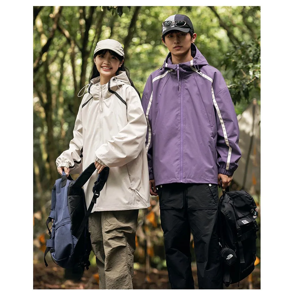 Camping Outdoor Windproof Raincoat Hooded Jacket