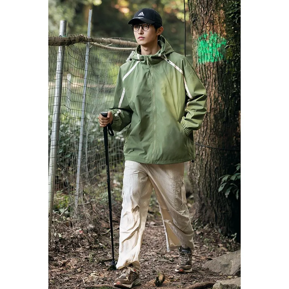 Camping Outdoor Windproof Raincoat Hooded Jacket