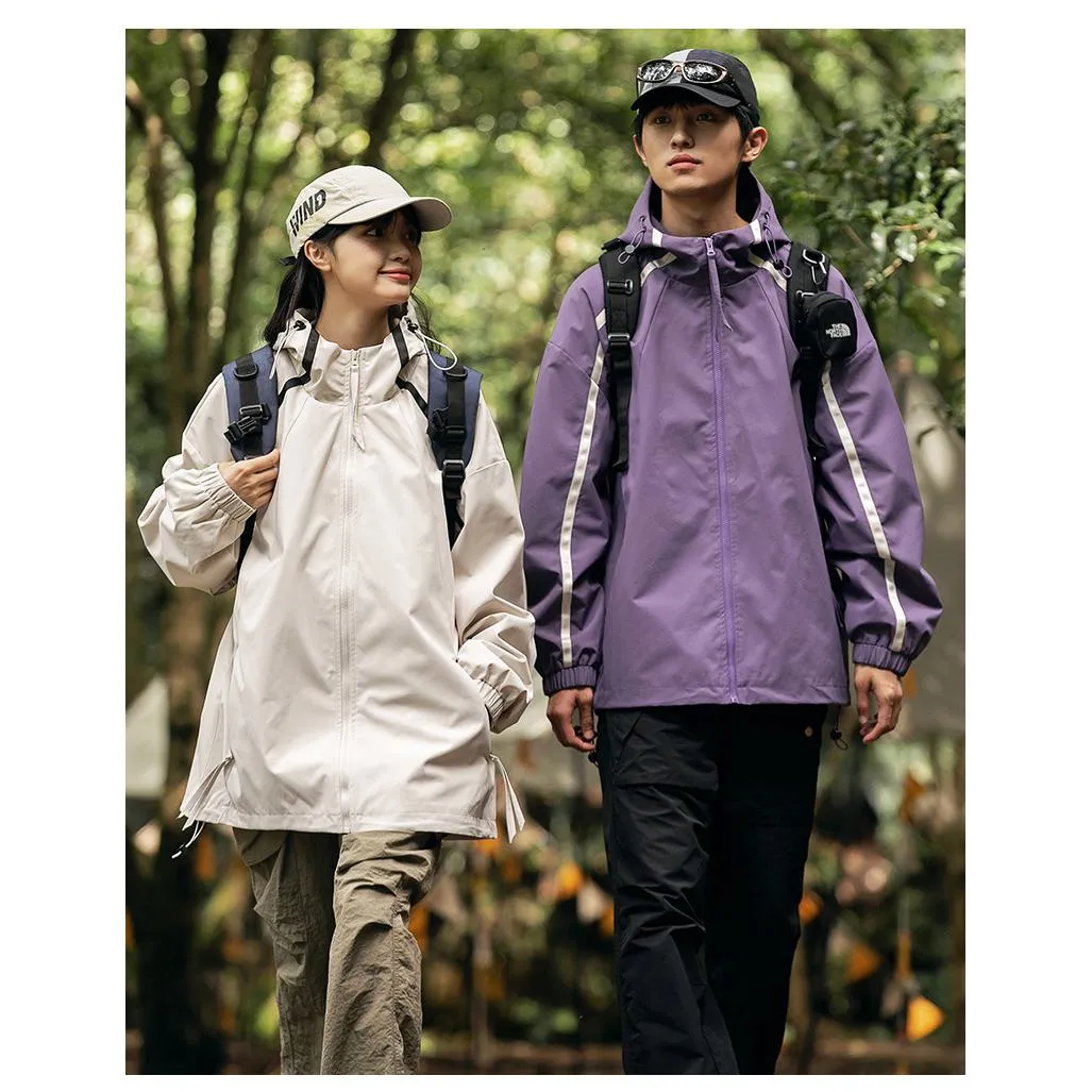 Camping Outdoor Windproof Raincoat Hooded Jacket