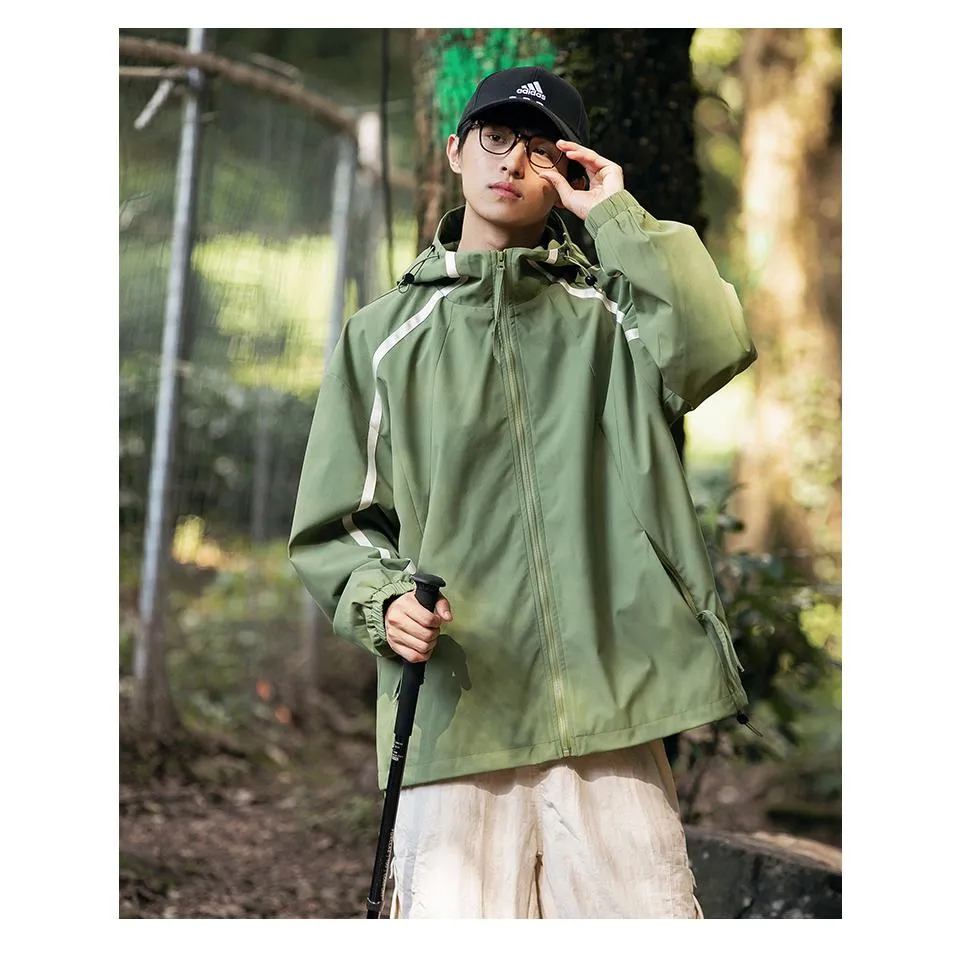 Camping Outdoor Windproof Raincoat Hooded Jacket