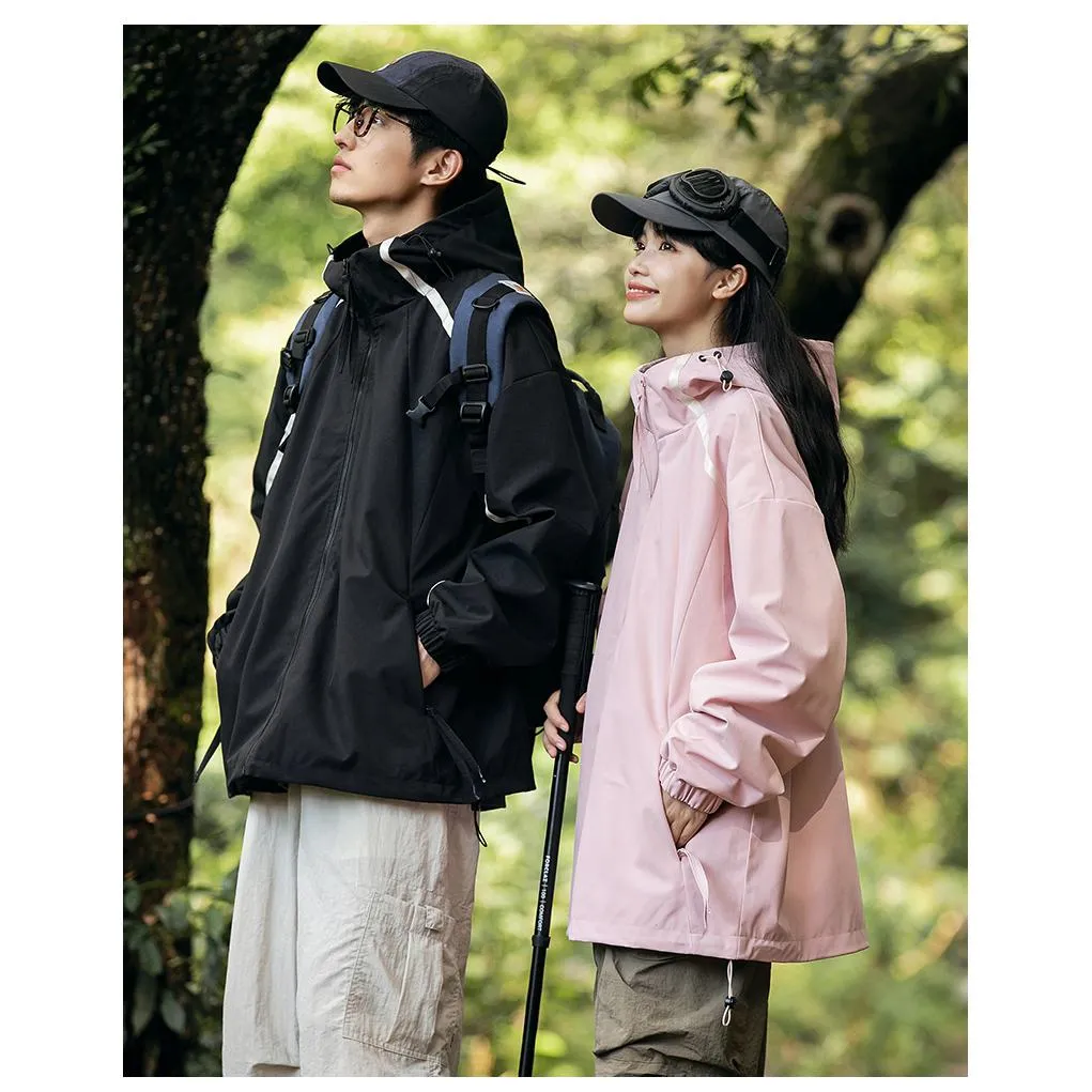 Camping Outdoor Windproof Raincoat Hooded Jacket