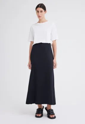 Canon Wool Midi Skirt - Black