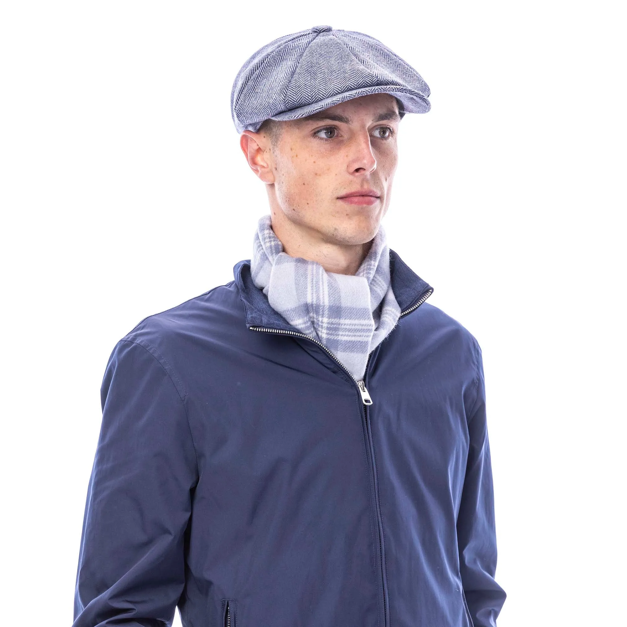 Carlyle Herringbone Newsboy Cap