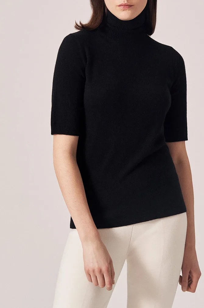 CASHMERE CLASSIC ELBOW SLEEVE TURTLENECK