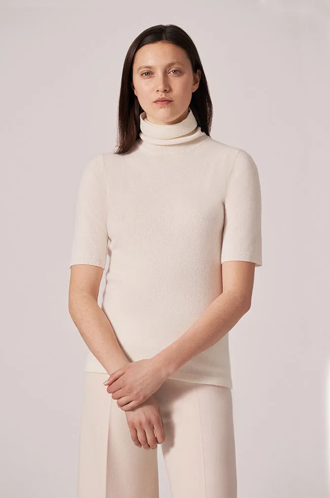 CASHMERE CLASSIC ELBOW SLEEVE TURTLENECK