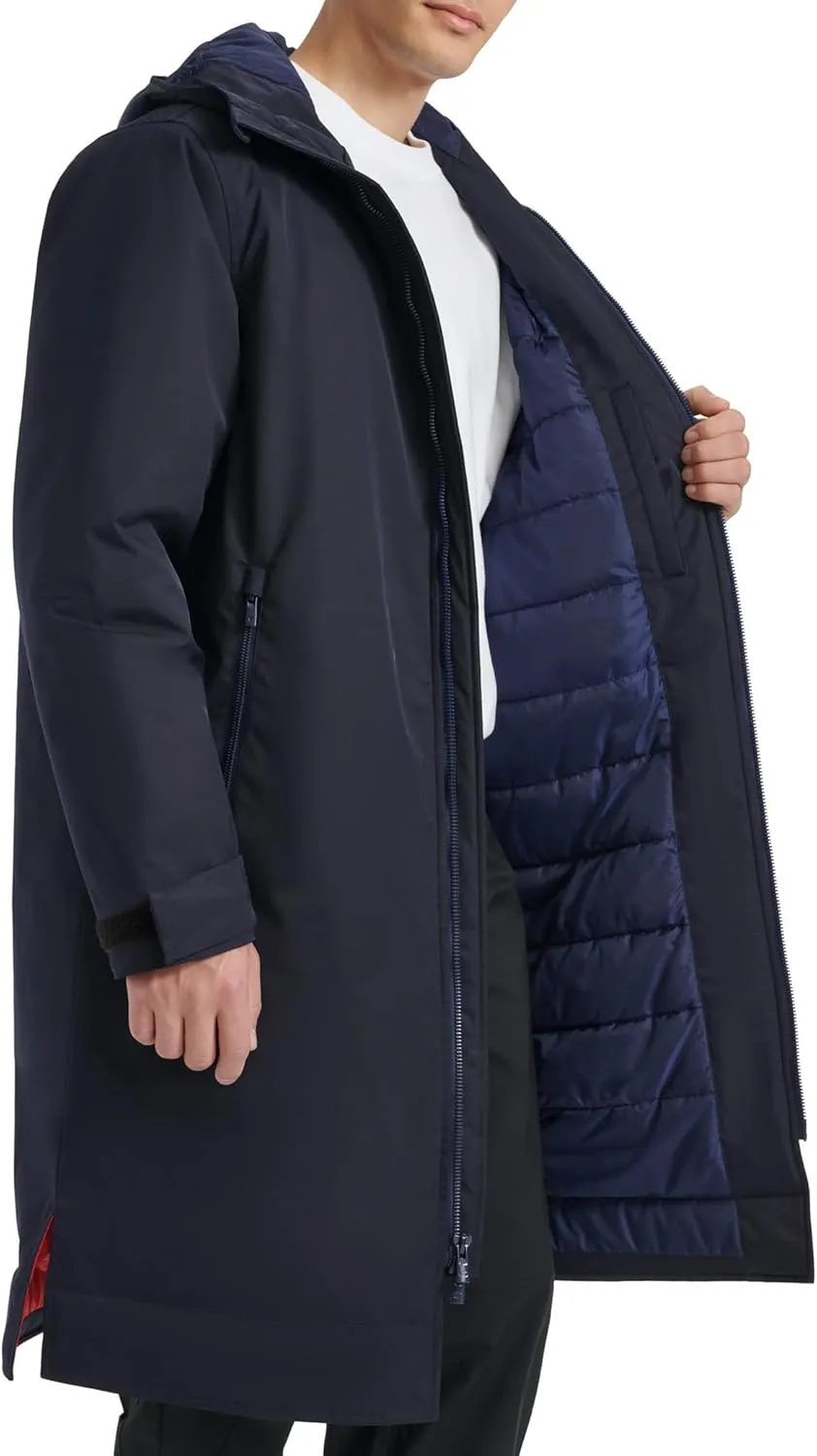 Champion Men's Full-Length Sideline Hooded Jacket with Quilted Lining