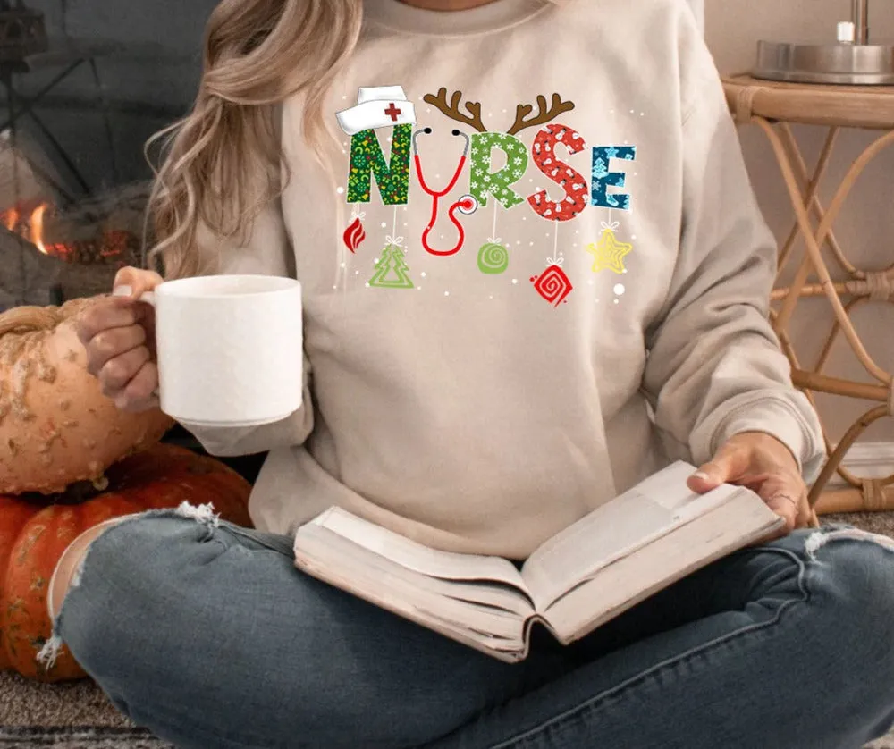 Christmas Nursing Sweatshirt, Nursing School T Shirt,Nurse Christmas shirt