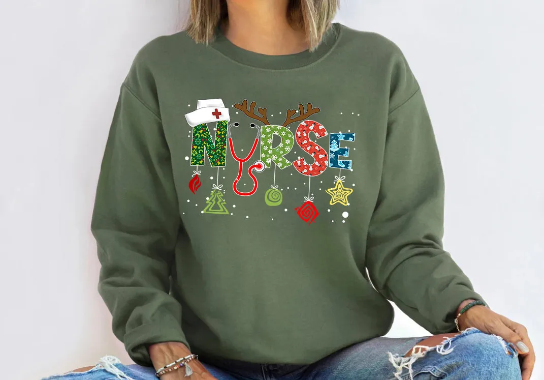 Christmas Nursing Sweatshirt, Nursing School T Shirt,Nurse Christmas shirt