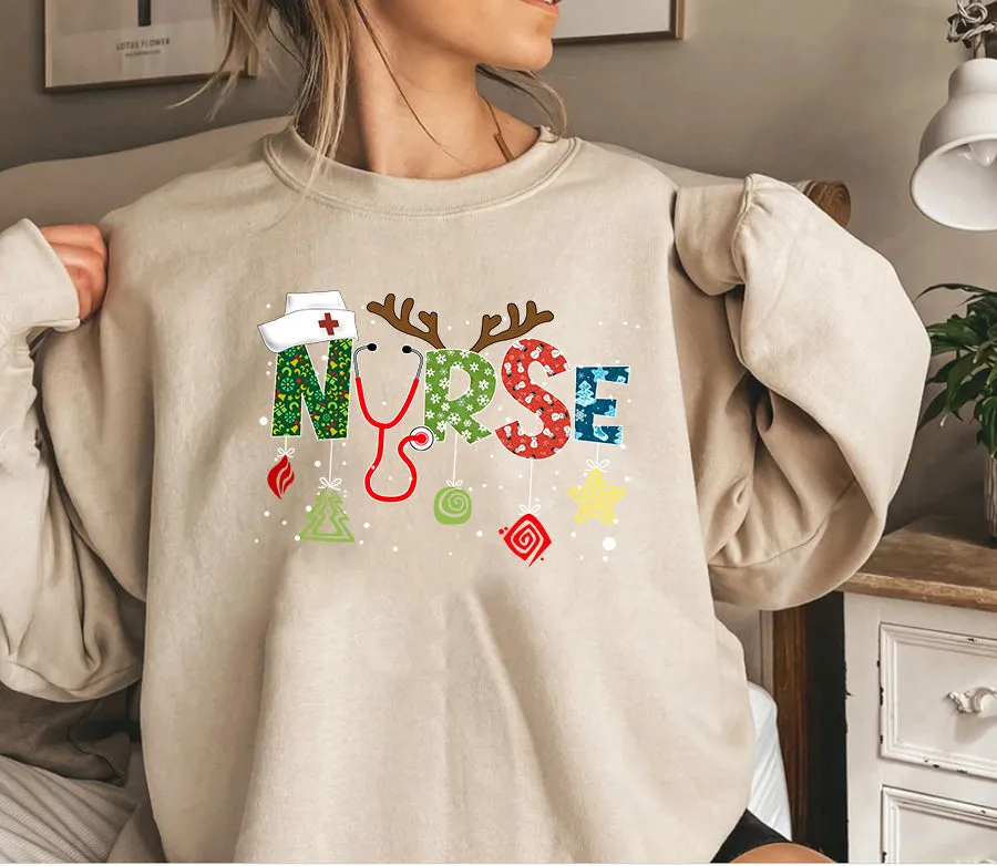 Christmas Nursing Sweatshirt, Nursing School T Shirt,Nurse Christmas shirt