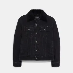 Coach Outlet Denim Jacket With Sherpa Lining