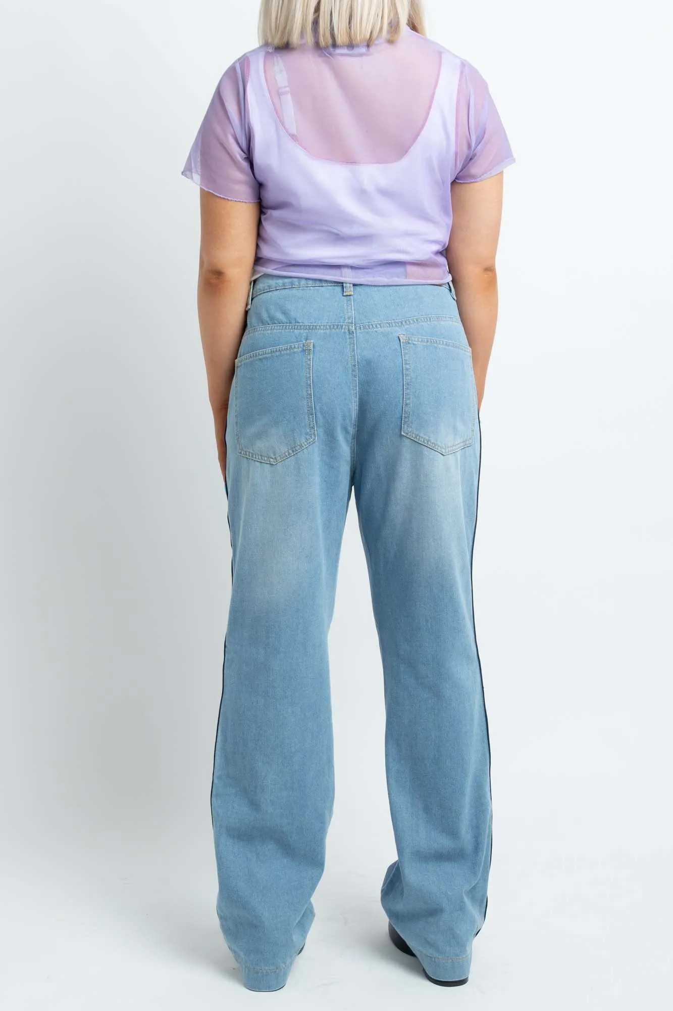 Daisy Street Denim Jeans with Stripe