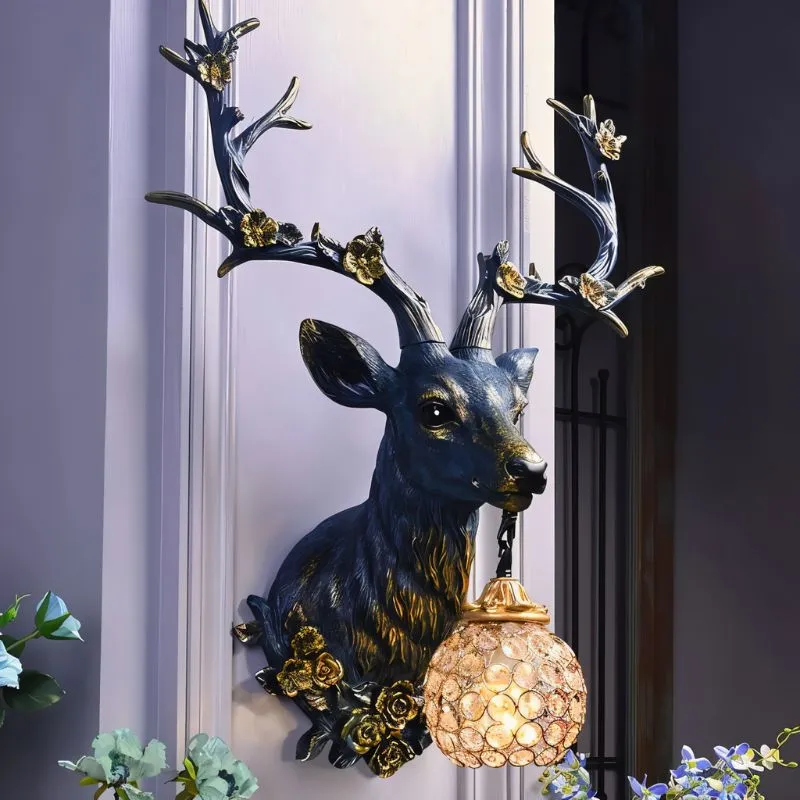 Deer Head Wall Lamp