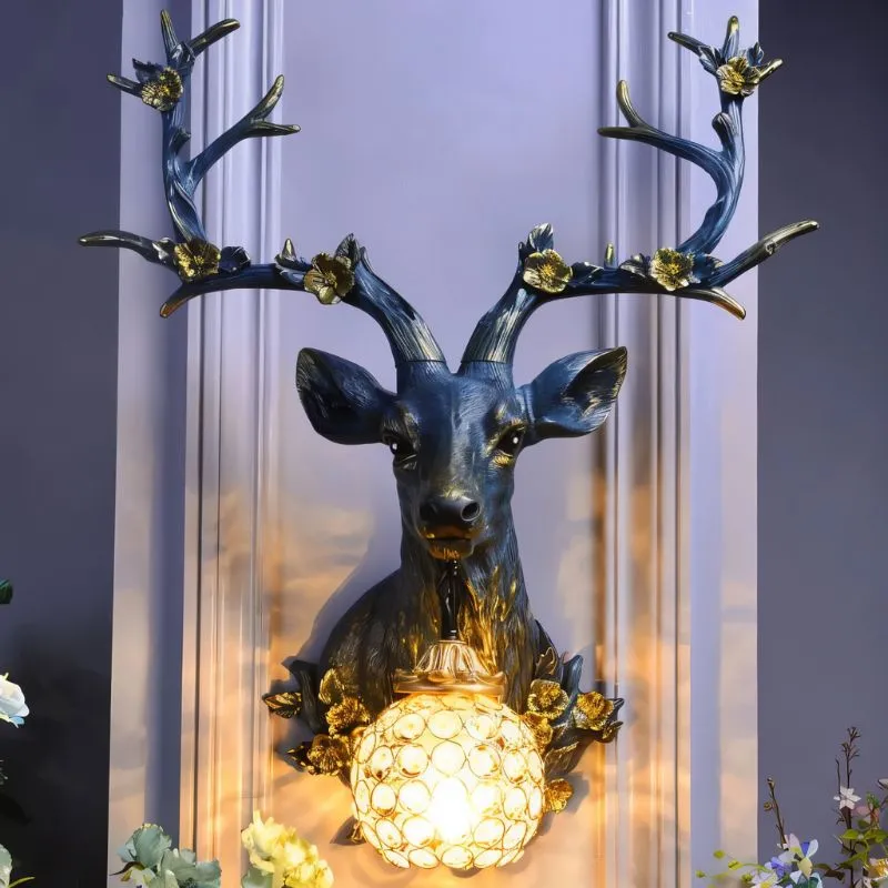 Deer Head Wall Lamp