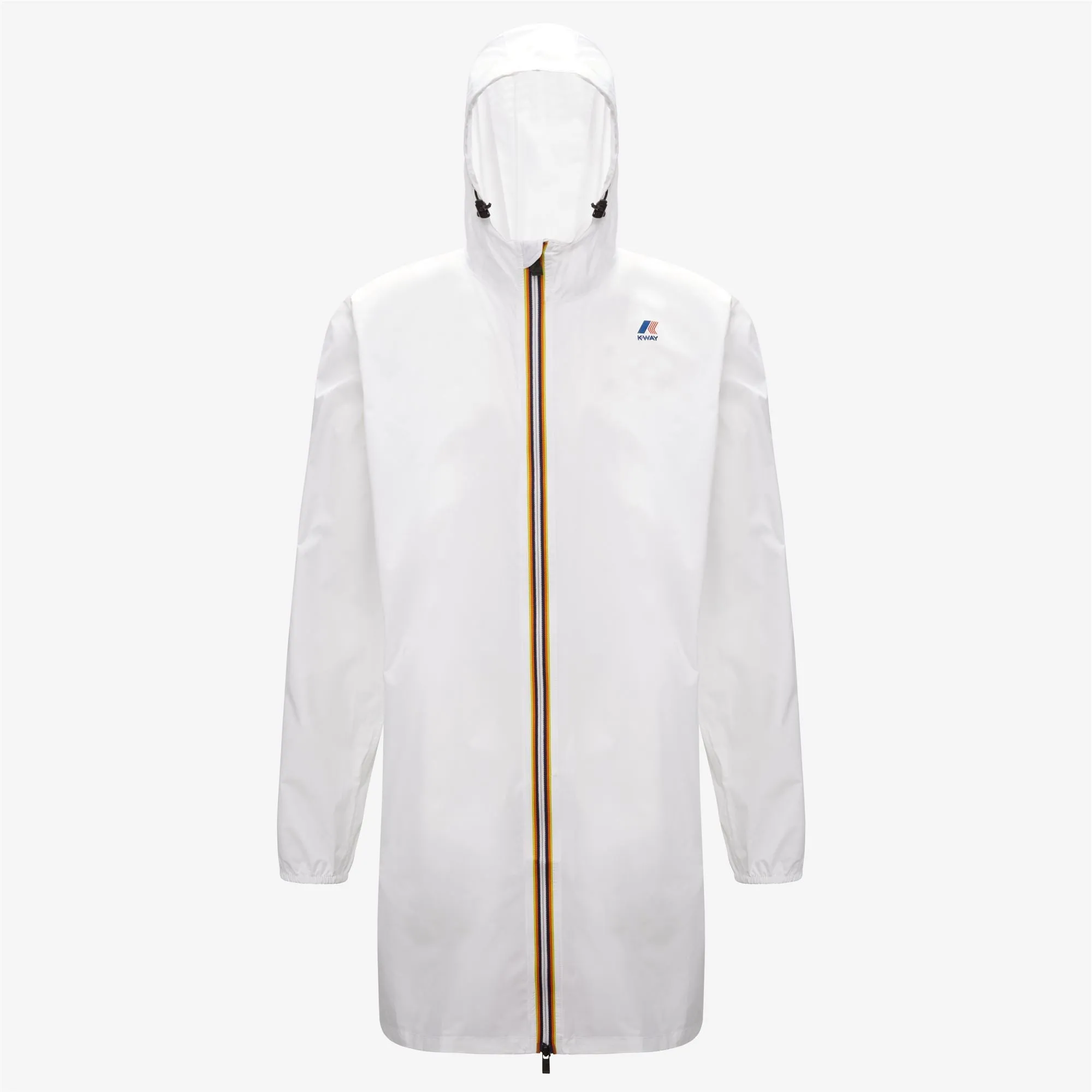 Eiffel - Unisex Waterproof Packable Long Rain Jacket in White